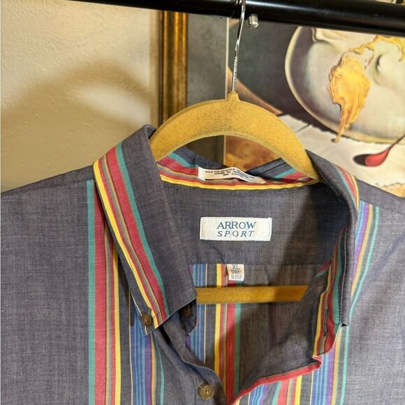 Vintage Striped Button Up Shirt - Picture 4 of 6